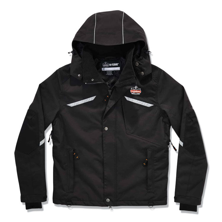 N-Ferno 6466 Thermal Jacket with 500D Nylon Shell, 3X-Large, Black