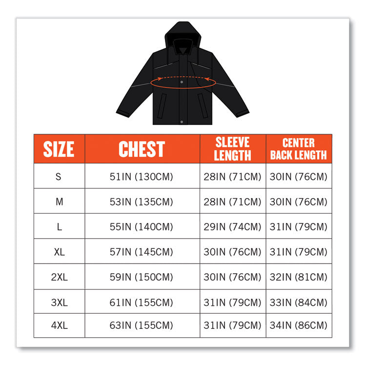 N-Ferno 6467 Winter Work Jacket with 300D Polyester Shell, X-Large, Black