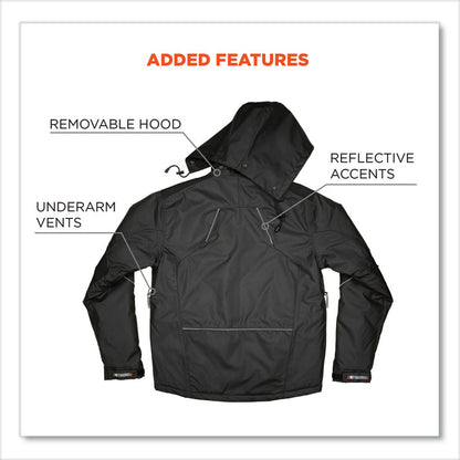 N-Ferno 6467 Winter Work Jacket with 300D Polyester Shell, 3X-Large, Black