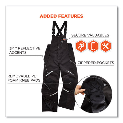N-Ferno 6471 Thermal Bibs with 500D Nylon Shell, Small, Black