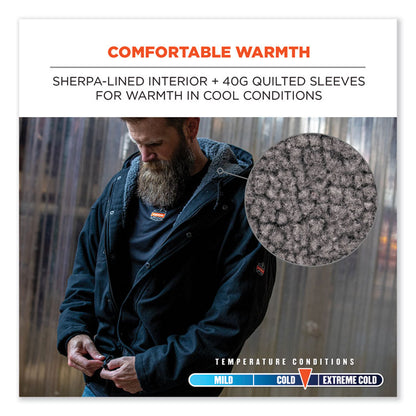 N-Ferno 6468 Duck Canvas Work Jacket, X-Large, Black