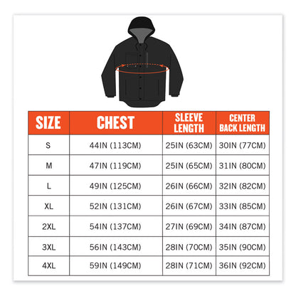 N-Ferno 6468 Duck Canvas Work Jacket, X-Large, Black