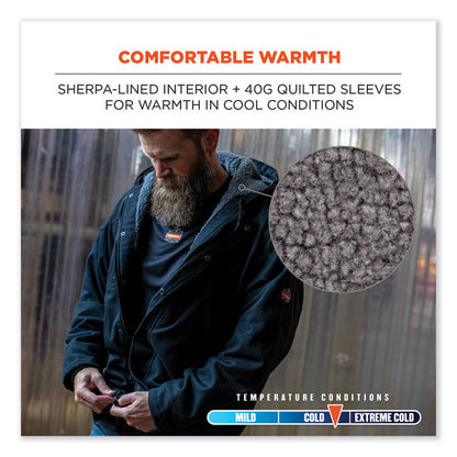 N-Ferno 6468 Duck Canvas Work Jacket, 2X-Large, Black