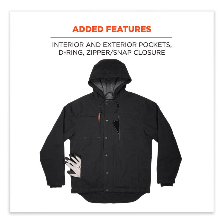 N-Ferno 6468 Duck Canvas Work Jacket, 4X-Large, Black
