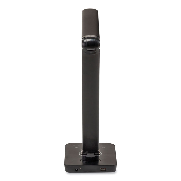 Vamp LED Wireless Charging Lamp, Multi-pivot Neck, 16.75" High, Black