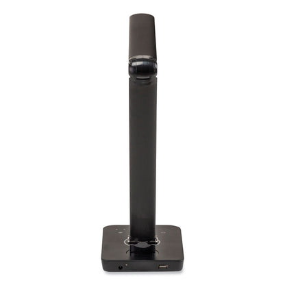 Vamp LED Wireless Charging Lamp, Multi-pivot Neck, 16.75" High, Black