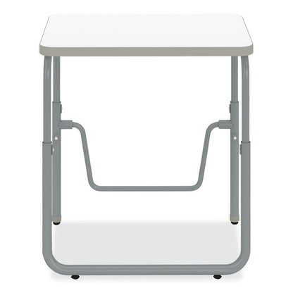 AlphaBetter 2.0 Height-Adjust Student Desk with Pendulum Bar, 27.75 x 19.75 x 22 to 30, Dry Erase