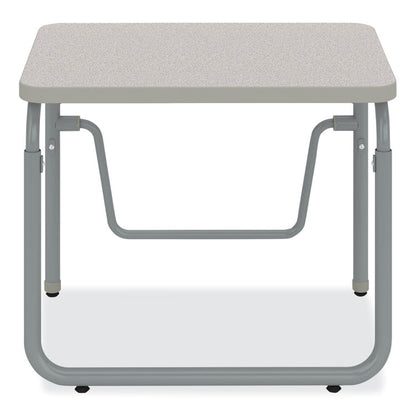 AlphaBetter 2.0 Height-Adjustable Student Desk with Pendulum Bar, 27.75 x 19.75 x 22 to 30, Pebble Gray