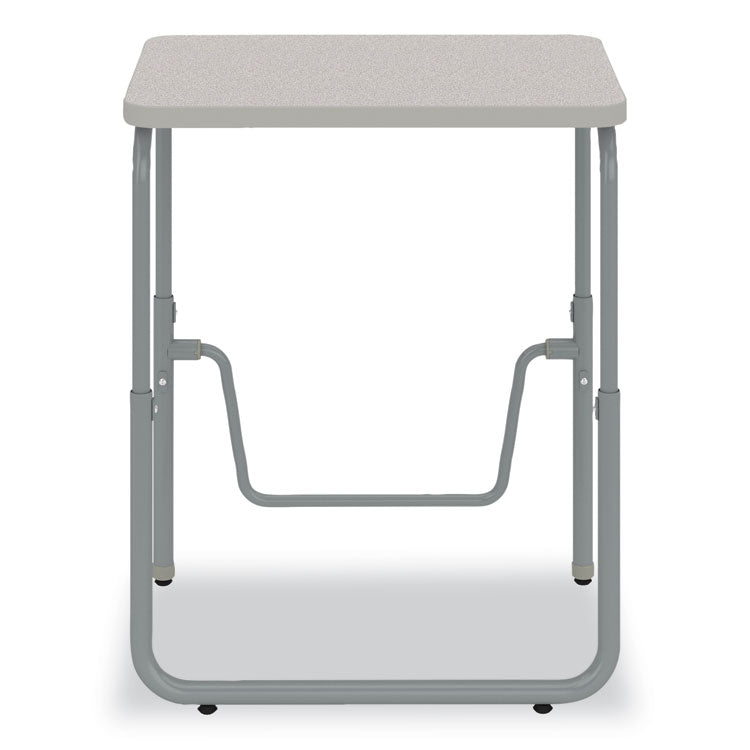 AlphaBetter 2.0 Height-Adjustable Student Desk with Pendulum Bar, 27.75 x 19.75 x 22 to 30, Pebble Gray