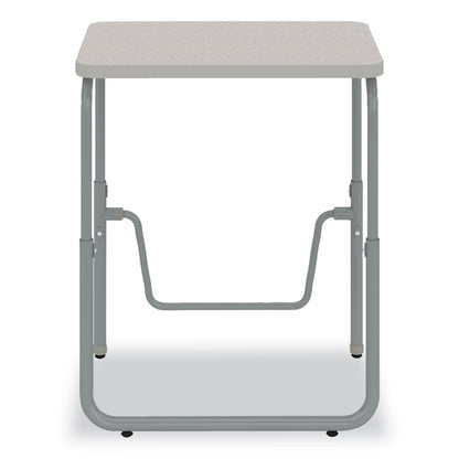 AlphaBetter 2.0 Height-Adjustable Student Desk with Pendulum Bar, 27.75 x 19.75 x 22 to 30, Pebble Gray