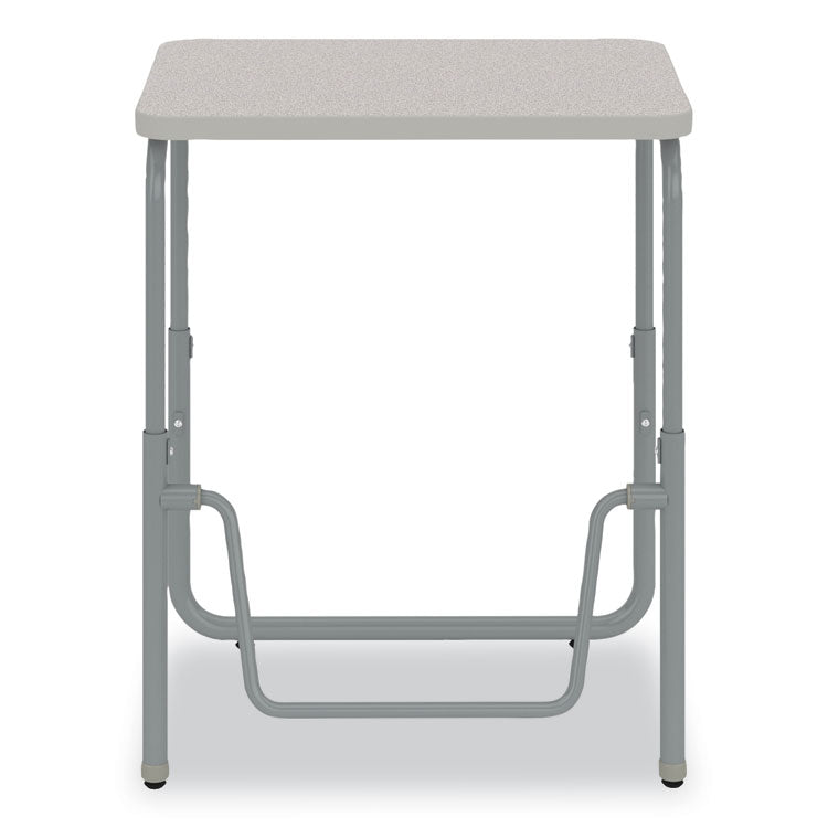 AlphaBetter 2.0 Height-Adjustable Student Desk with Pendulum Bar, 27.75 x 19.75 x 22 to 30, Pebble Gray