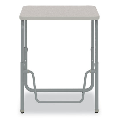 AlphaBetter 2.0 Height-Adjustable Student Desk with Pendulum Bar, 27.75 x 19.75 x 22 to 30, Pebble Gray