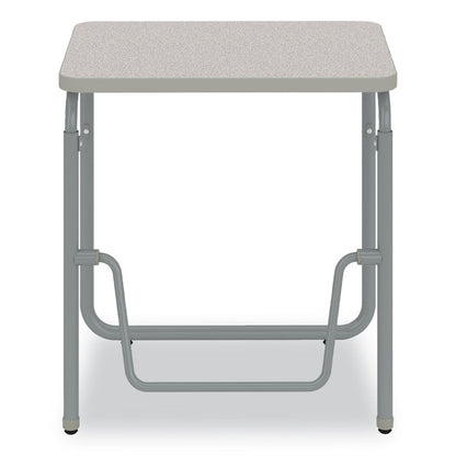 AlphaBetter 2.0 Height-Adjustable Student Desk with Pendulum Bar, 27.75" x 19.75" x 29" to 43", Pebble Gray