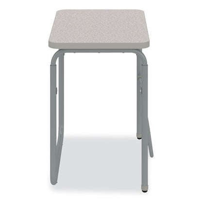 AlphaBetter 2.0 Height-Adjustable Student Desk with Pendulum Bar, 27.75" x 19.75" x 29" to 43", Pebble Gray