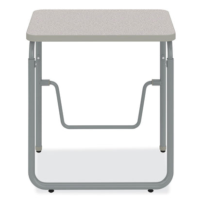 AlphaBetter 2.0 Height-Adjustable Student Desk with Pendulum Bar, 27.75" x 19.75" x 29" to 43", Pebble Gray