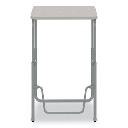 AlphaBetter 2.0 Height-Adjustable Student Desk with Pendulum Bar, 27.75" x 19.75" x 29" to 43", Pebble Gray