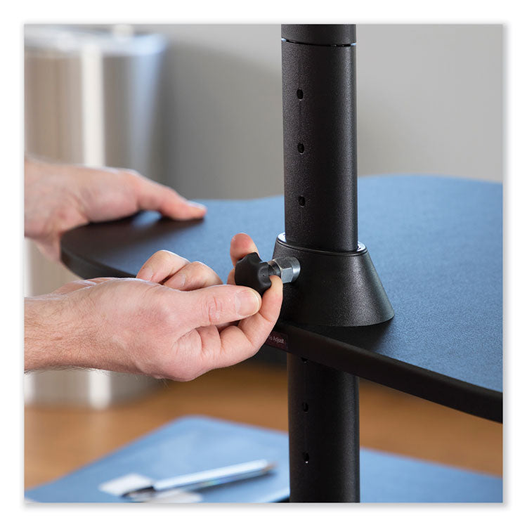 Stance Height-Adjustable Laptop Stand, 26.9 x 18 x 1.25 to 15.75, Black, Supports 15 lbs