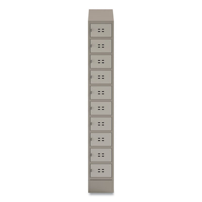 Single Sloped Metal Locker Hood Addition, 12w x 18d x 6h, Tan