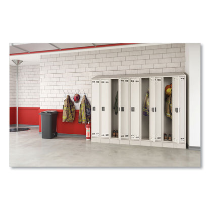 Triple Sloped Metal Locker Hood Addition, 36w x 18d x 6h, Tan