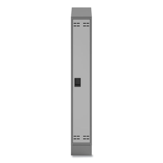 Single Continuous Metal Locker Base Addition, 11.7w x 16d x 5.75h, Gray