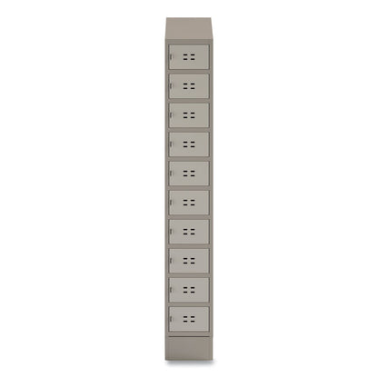 Single Continuous Metal Locker Base Addition, 11.7w x 16d x 5.75h, Tan