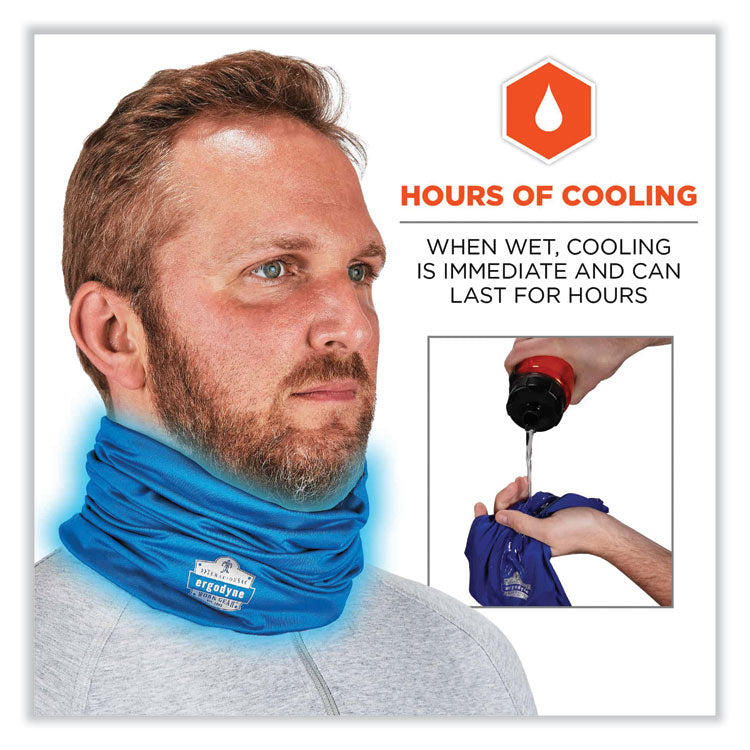 Chill-Its 6487 Cooling Performance Knit Multi-Band, Polyester/Spandex, One Size Fits Most, Blue