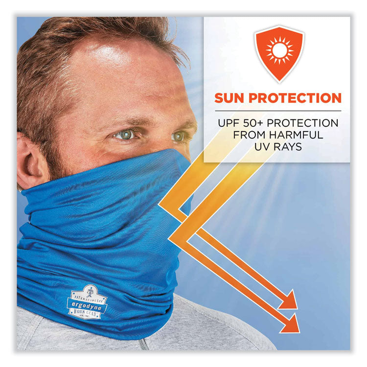 Chill-Its 6487 Cooling Performance Knit Multi-Band, Polyester/Spandex, One Size Fits Most, Blue