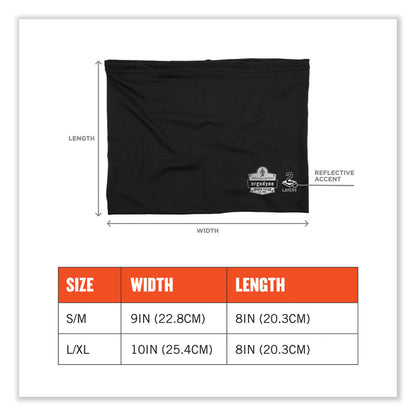 Chill-Its 6489 2-Layer Cooling Performance Knit Multi-Band, Polyester/Spandex, Large/X-Large, Black