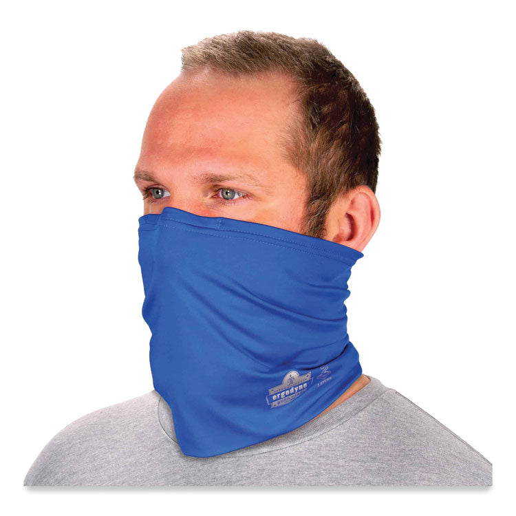 Chill-Its 6489 2-Layer Cooling Performance Knit Multi-Band, Polyester/Spandex, Small/Medium, Blue