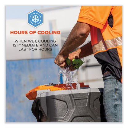 Chill-Its 6487R Reflective Cooling Multi-Band, Polyester/Spandex, One Size Fits Most, Hi-Vis Orange