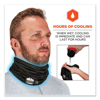 Chill-Its 6489 2-Layer Cooling Performance Knit Multi-Band, Polyester/Spandex, Large/X-Large, Black