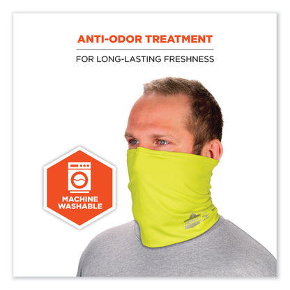 Chill-Its 6489 2-Layer Cooling Performance Knit Multi-Band, Polyester/Spandex, Small/Medium, Hi-Vis Lime