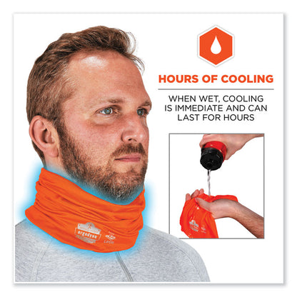 Chill-Its 6489 2-Layer Cooling Performance Knit Multi-Band, Polyester/Spandex, Large/X-Large, Hi-Vis Orange