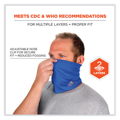 Chill-Its 6489 2-Layer Cooling Performance Knit Multi-Band, Polyester/Spandex, Large/X-Large, Blue