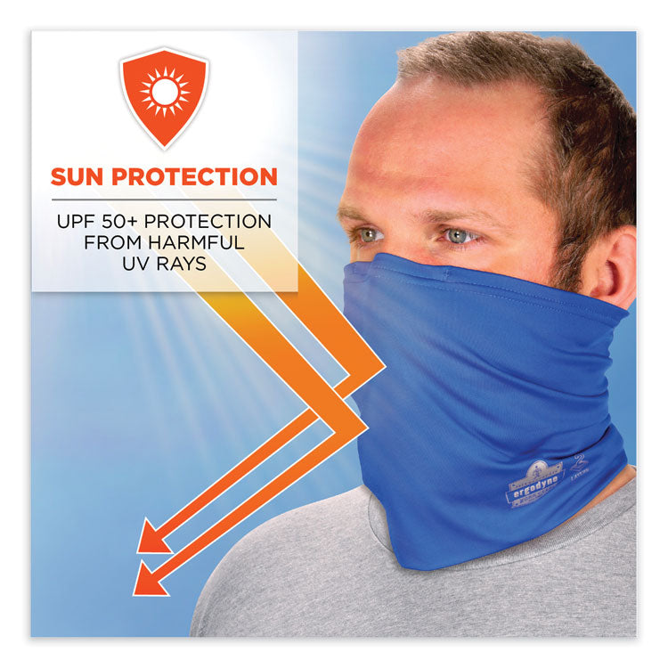 Chill-Its 6489 2-Layer Cooling Performance Knit Multi-Band, Polyester/Spandex, 2X-Large/3X-Large, Blue