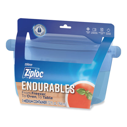 Endurables Resusable Silicone Container, 4 Cups, 5.4 x 4.5 x 8.4, Clear, 3/Carton