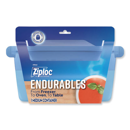 Endurables Resusable Silicone Container, 4 Cups, 5.4 x 4.5 x 8.4, Clear, 3/Carton