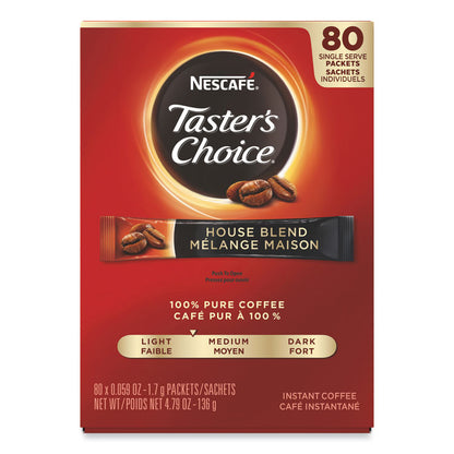 Taster's Choice Stick Pack, House Blend, 0.06 oz, 480/Carton