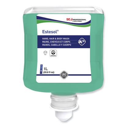Estesol Hand, Hair and Body Cleaner Manual Cartridge, Rainforest Scent, 1 L, 6/Carton