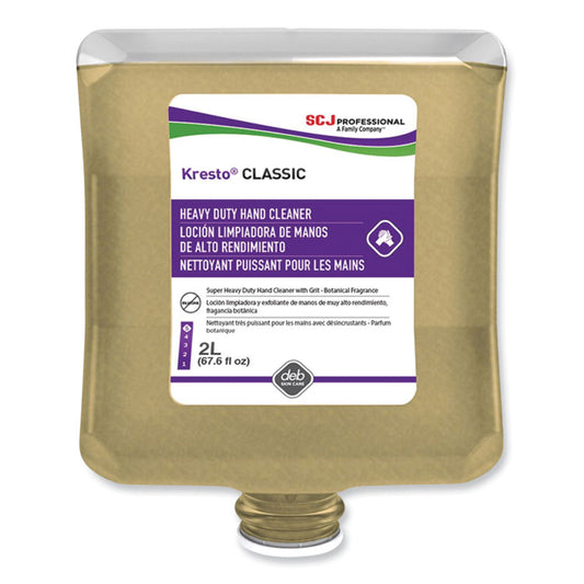 Kresto Classic Heavy Duty Hand Cleaner Manual Cartridge Refill, Fougere Scent, 2 L, 4/Carton