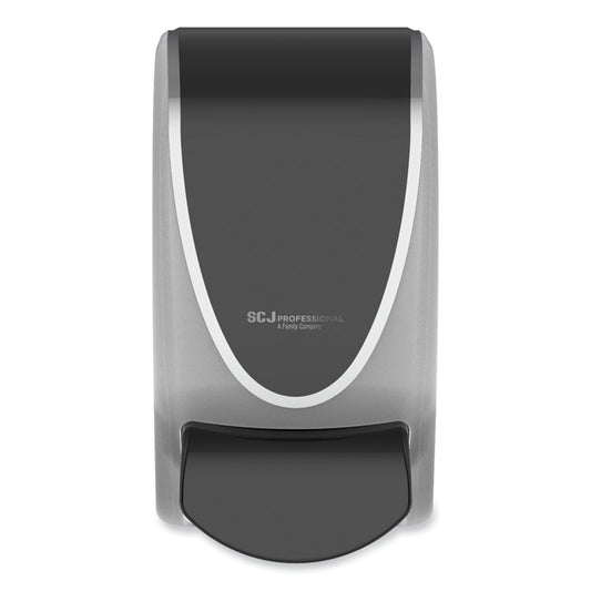 Transparent Manual Dispenser, 1 L, 4.92 x 4.5 x 9.25, Black/Chrome (Each)