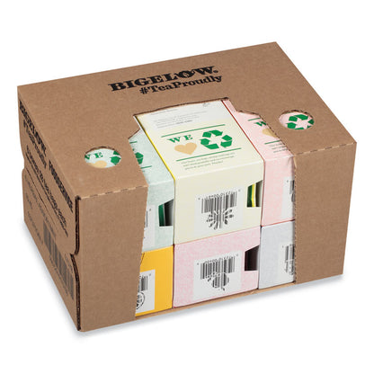 Assorted Herbal Tea Bags, Six Flavors, 28/Box, 168/Carton