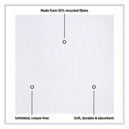 Linen-Like Natural Flat Pack Napkin, 16 x 16, White, 1,200/Carton
