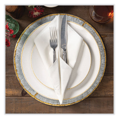 Linen-Like Natural Flat Pack Napkin, 16 x 16, White, 1,200/Carton