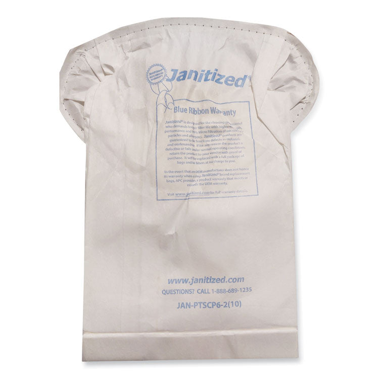 Vacuum Filter Bags Designed to Fit ProTeam Super Coach Pro 6/GoFree Pro, 100/Carton