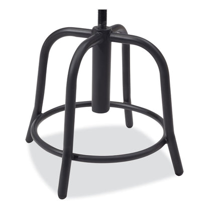 6800 Series Height Adjustable Wood Seat Swivel Stool, Supports Up to 300 lb, 19" to 25" Seat Height, Maple Seat/Black Base