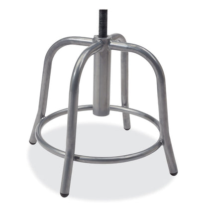 6800 Series Height Adjustable Metal Seat Stool, Supports Up to 300 lb, 18" to 24" Seat Height, Persian Blue Seat/Gray Base