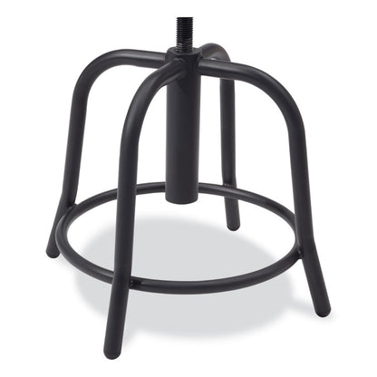 6800 Series Height Adjustable Metal Seat Stool, Supports Up to 300 lb, 18" to 24" Seat Height, Burgundy Seat, Black Base