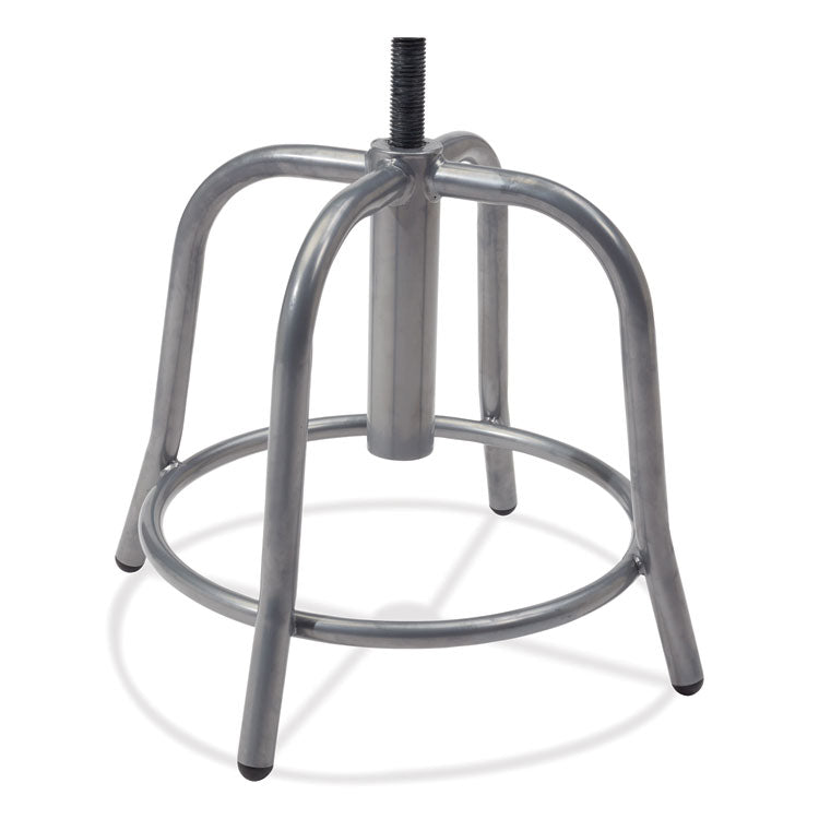 6800 Series Height Adjustable Metal Seat Stool, Supports Up to 300 lb, 18" to 24" Seat Height, Blueberry Seat, Gray Base