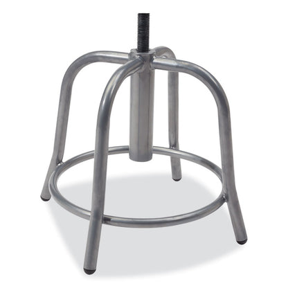 6800 Series Height Adjustable Metal Seat Swivel Stool, Supports Up to 300 lb, 18" to 24" Seat Height, Burgundy Seat/Gray Base